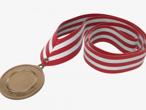Sports medal mockup 08 3D Model