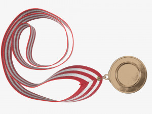 Sports medal mockup 08 3D Model