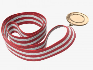 Sports medal mockup 08 3D Model