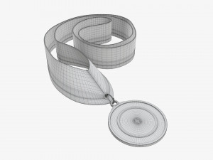 Sports medal mockup 08 3D Model