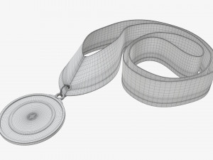 Sports medal mockup 08 3D Model