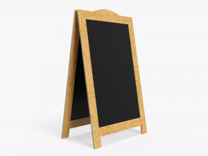 Street chalkboard display mockup 3D Model