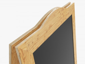 Street chalkboard display mockup 3D Model