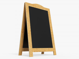 Street chalkboard display mockup 3D Model