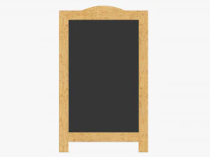 Street chalkboard display mockup 3D Model