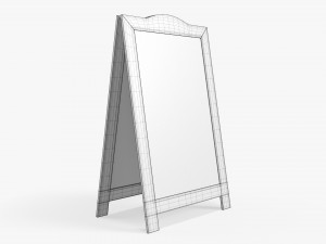 Street chalkboard display mockup 3D Model