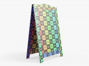 Street chalkboard display mockup 3D Model