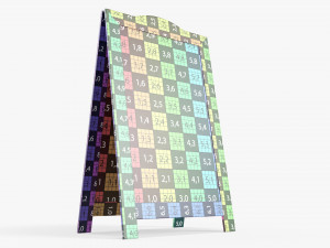 Street chalkboard display mockup 3D Model