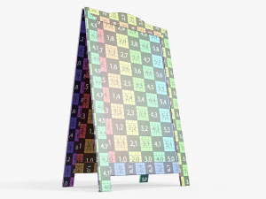 Street chalkboard display mockup 3D Model