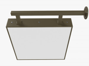 Street store sign mockup 01 3D Model