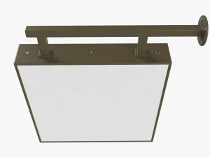 路面店の看板モックアップ 01 3Dモデル