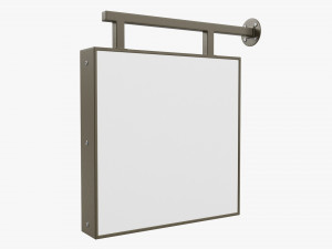 Street store sign mockup 01 3D Model