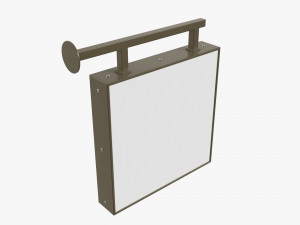 Street store sign mockup 01 3D Model