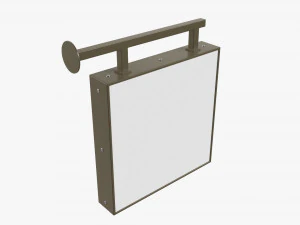Street store sign mockup 01 3D Model