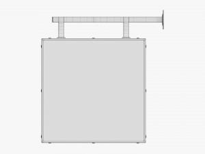 Street store sign mockup 01 3D Model