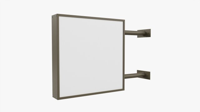 Street store sign mockup 02 3D Model .c4d .max .obj .3ds .fbx .stl .blend 