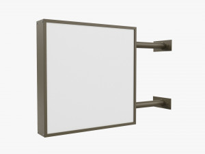 Street store sign mockup 02 Modelo 3D