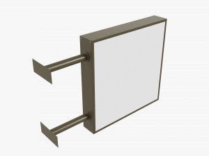 Street store sign mockup 02 3D Model