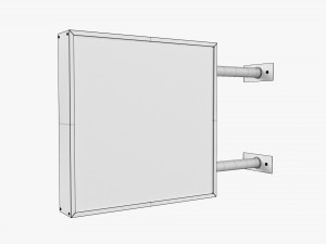 Street store sign mockup 02 3D Model