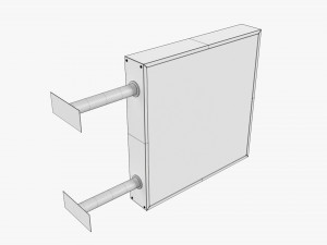 Street store sign mockup 02 3D Model
