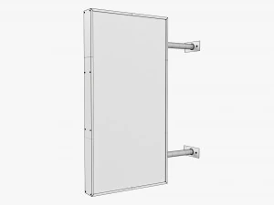 Street store sign mockup 04 3D Model
