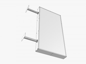 Street store sign mockup 04 3D 模型