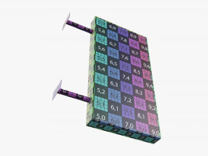 Street store sign mockup 04 3D Model