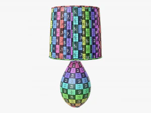 Lampe de table avec abat-jour 01 Modèle 3D