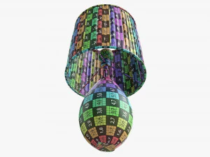 Lampe de table avec abat-jour 01 Modèle 3D