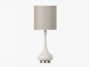 Table lamp with shade 02 3D Model