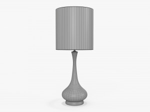 Table lamp with shade 02 3D Model