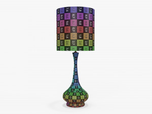 Table lamp with shade 02 3D Model
