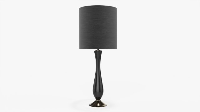 Table lamp with shade 03 3D Model .c4d .max .obj .3ds .fbx .stl .blend 