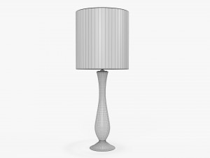 Table lamp with shade 03 3D Model