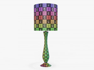 Table lamp with shade 03 3D Model