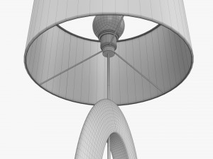 Table lamp with shade 04 Model 3D
