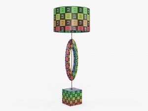 Table lamp with shade 04 Model 3D