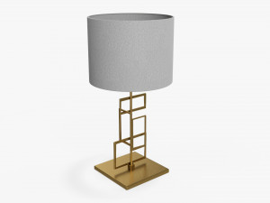 Table lamp with shade 05 3D Model