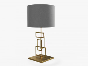 Table lamp with shade 05 3D Model