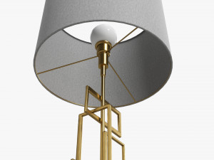 Table lamp with shade 05 3D Model
