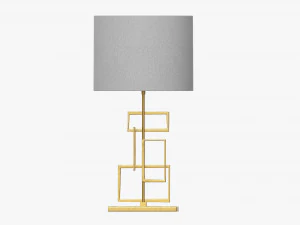 Table lamp with shade 05 3D Model