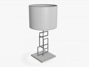 Table lamp with shade 05 3D Model