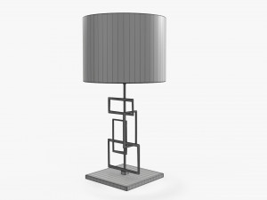 Table lamp with shade 05 3D Model