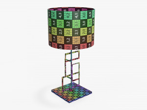 Table lamp with shade 05 3D Model