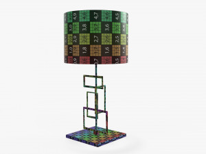 Table lamp with shade 05 3D Model