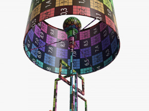 Table lamp with shade 05 3D Model