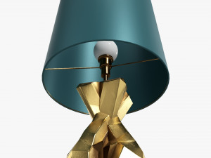 Table lamp with shade 06 Model 3D