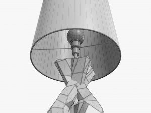 Table lamp with shade 06 Model 3D