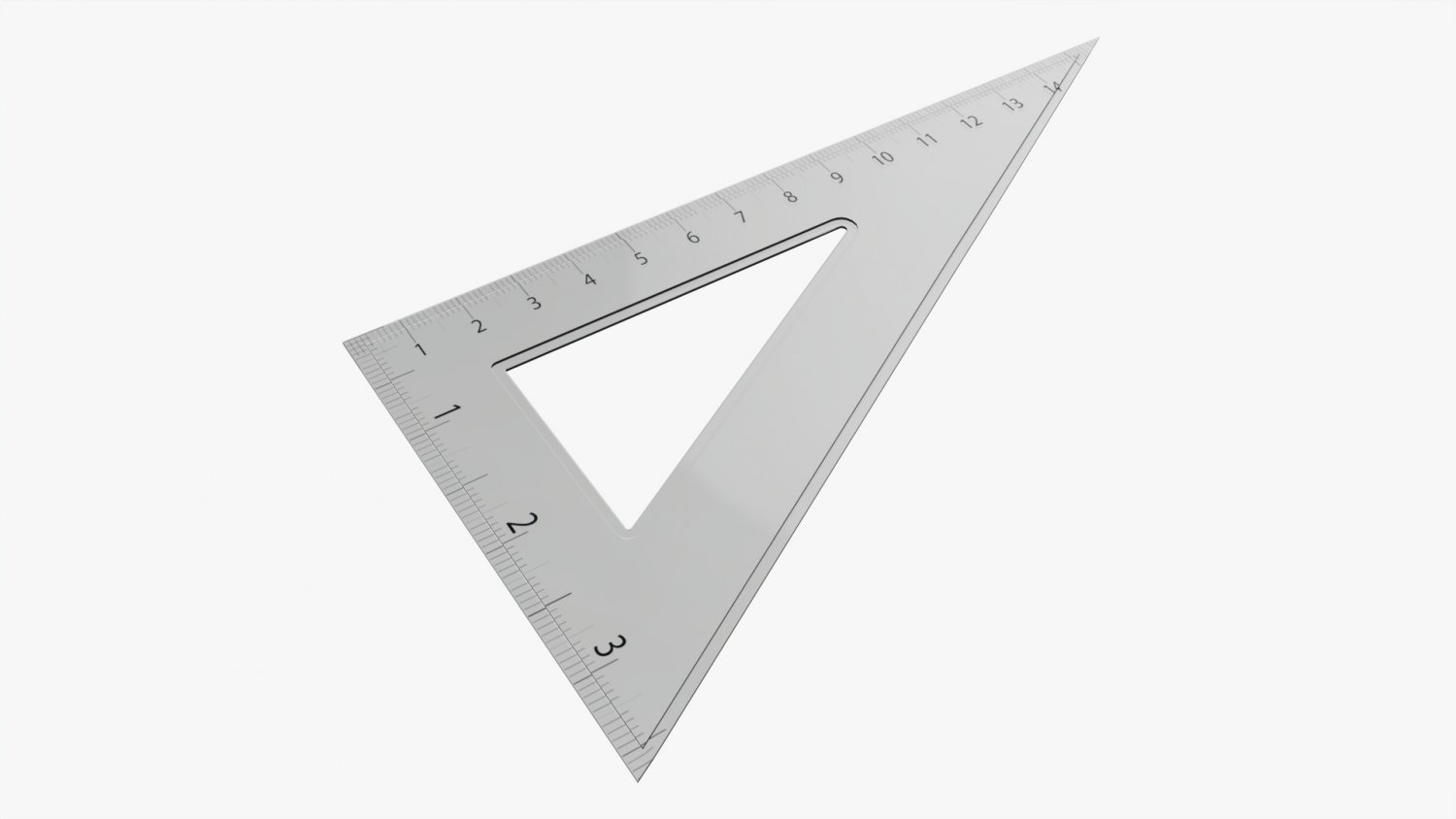 Triangular Ruler, 12 inch Metal Ruler, Triple Sided Color Coded