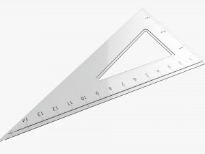 Three-sided ruler 01 3D 모델
